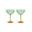 Anna + Nina ANNA + NINA - JAZZY ARANCIA OPTIC CHAMPAGNE GLASS - SET OF 2