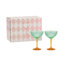 Anna + Nina ANNA + NINA - JAZZY ARANCIA OPTIC CHAMPAGNE GLASS - SET OF 2