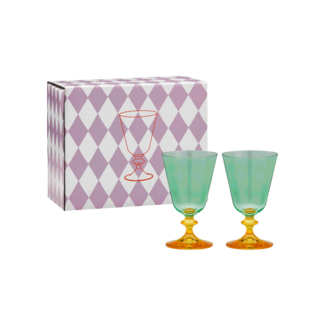 Anna + Nina ANNA + NINA - ARANCIA SHORT WINE GLASS - SET OF 2