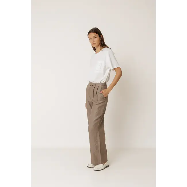 Indi&Cold INDI & COLD - PANTALON - LINEN TABACO