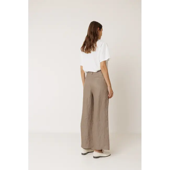 Indi&Cold INDI & COLD - PANTALON - LINEN TABACO