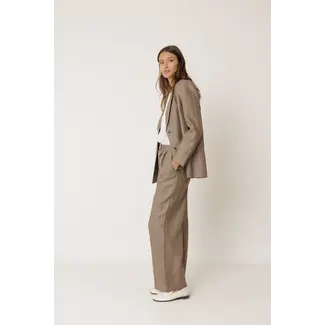 Indi&Cold INDI & COLD - BLAZER LINEN AMERICANA - TABACO