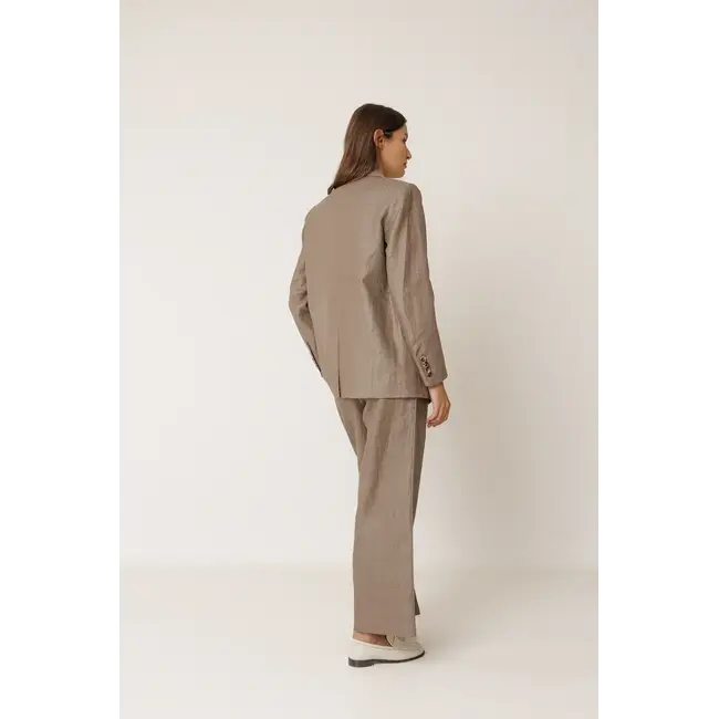 Indi&Cold INDI & COLD - BLAZER LINEN AMERICANA - TABACO