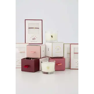 Zusss ZUSSS - GEURKAARS GLAS IN DOOSJE 21 GEFELICITEERD - WHITE/LIGHT PINK