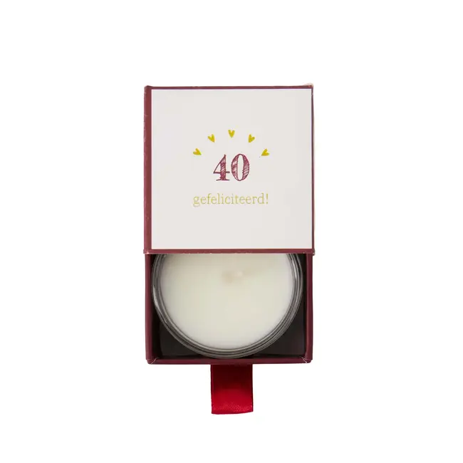 Zusss ZUSSS - GEURKAARS GLAS IN DOOSJE 40 GEFELICITEERD - WHITE/PORT