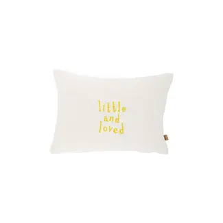 Zusss ZUSSS - KUSSEN LITTLE AND LOVED - 35 X 25CM - OFF WHITE/OKER