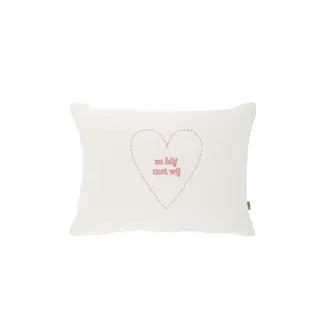 Zusss ZUSSS - KUSSEN ZO BLIJ MET WIJ - 35 X 25CM - PEPER EN ZOUT/ROZE
