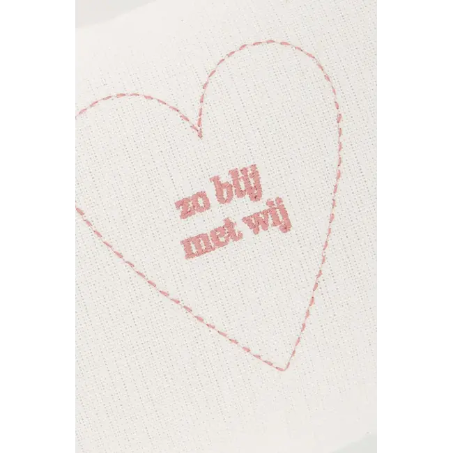 Zusss ZUSSS - KUSSEN ZO BLIJ MET WIJ - 35 X 25CM - PEPER EN ZOUT/ROZE