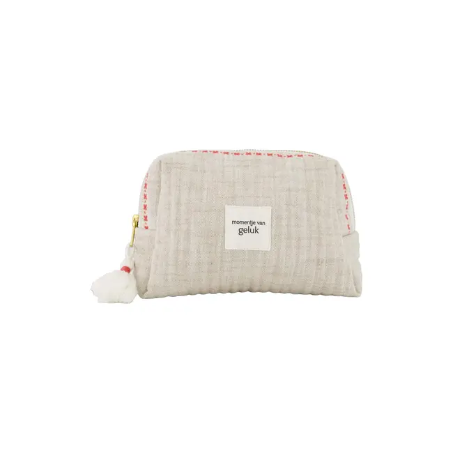 Zusss ZUSSS - TOILETTAS MOMENTJE VAN GELUK - OFF WHITE/ROOD