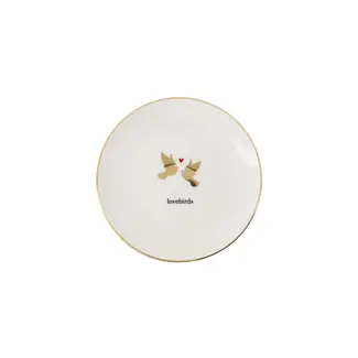 Zusss ZUSSS - GEBAKSBORDJE LOVEBIRDS - WHITE/GOLD