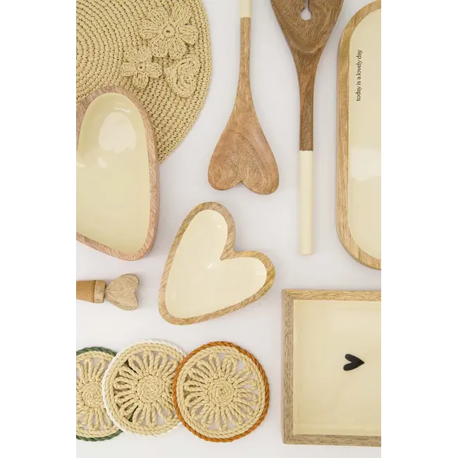 Zusss ZUSSS - HOUTEN KOM HARTJE S - SAND