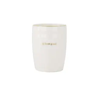 Zusss ZUSSS - KOFFIEMOK JIJ BENT GOUD - WHITE/GOLD