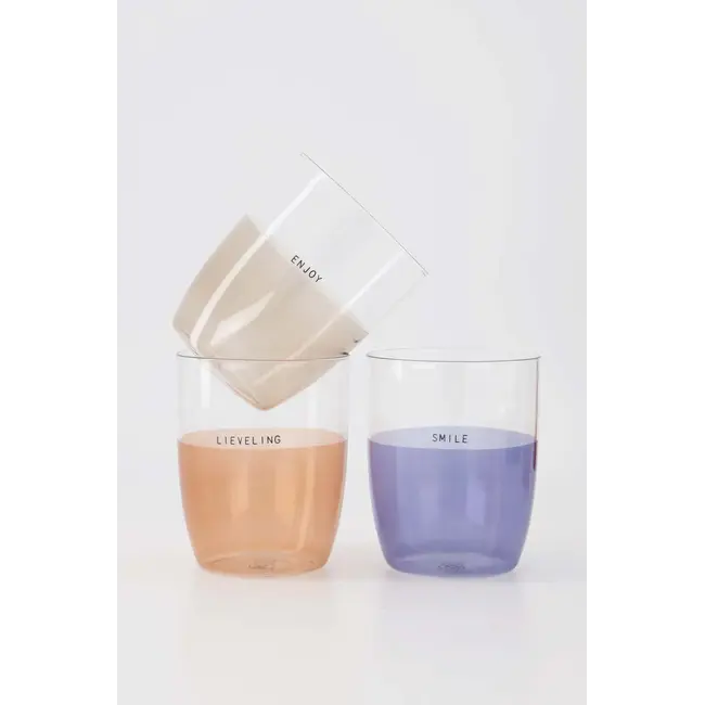 Zusss ZUSSS - DRINKGLAS ENJOY - SAND