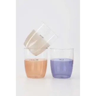 Zusss ZUSSS - DRINKGLAS SMILE - LIGHT BLUE