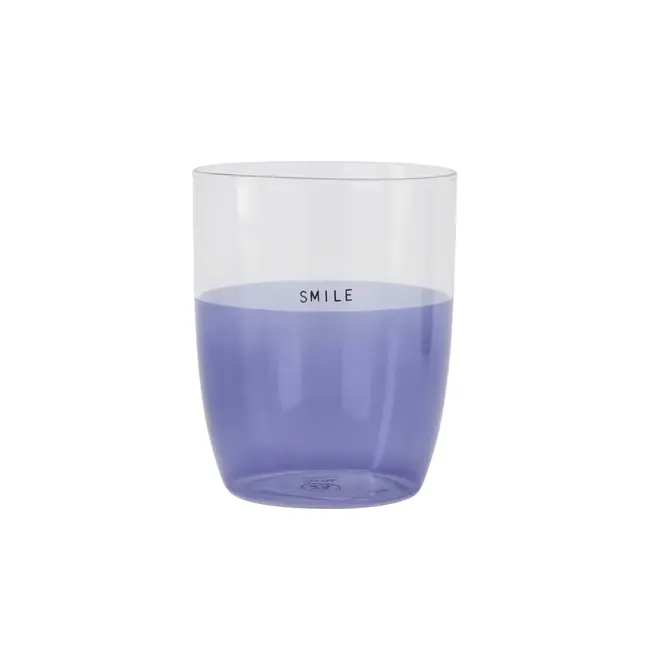 Zusss ZUSSS - DRINKGLAS SMILE - LIGHT BLUE