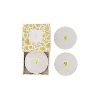 Zusss ZUSSS - SET VAN 6 ONDERZETTERS - HARTJE LOVE THIS DAY