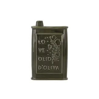 Zusss ZUSSS - OLIJFOLIE FLES KERAMIEK - DARK GREEN
