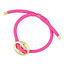 Fushi FUSHI - ARMBAND GEKLEURD TOUW BOON GOUD - CERISE