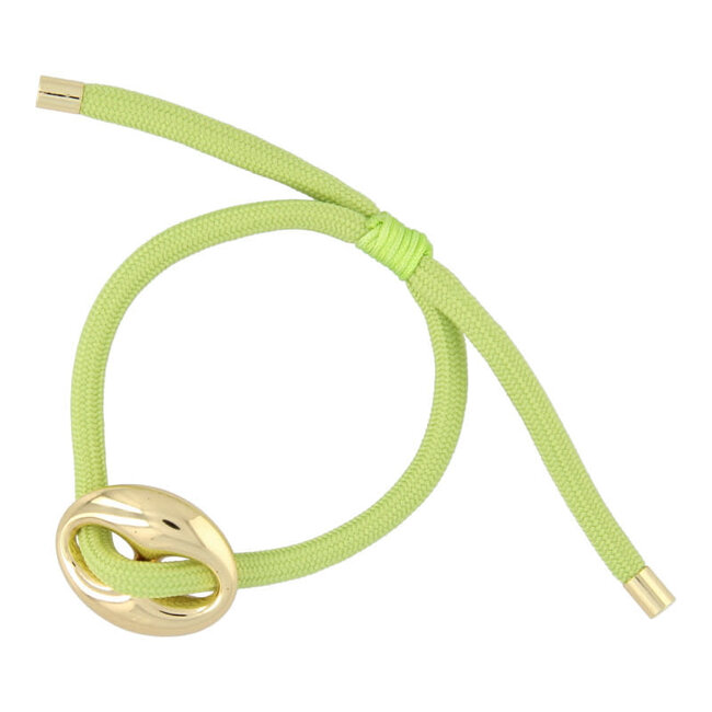 Fushi FUSHI - ARMBAND GEKLEURD TOUW BOON GOUD - LIME