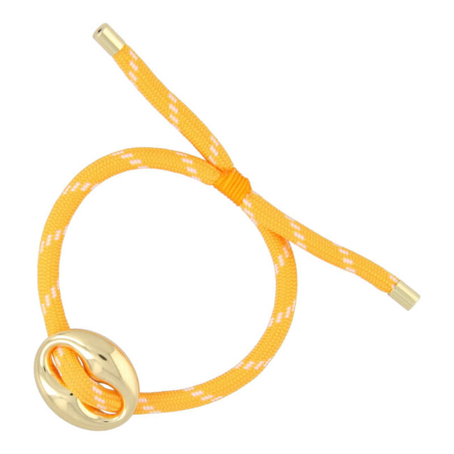 Fushi FUSHI - ARMBAND GEKLEURD TOUW BOON GOUD - GEEL