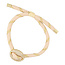 Fushi FUSHI - ARMBAND GEKLEURD TOUW BOON GOUD - GLITTER BEIGE
