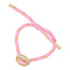Fushi FUSHI - ARMBAND GEKLEURD TOUW BOON GOUD - GLITTER ROZE