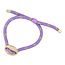 Fushi FUSHI - ARMBAND GEKLEURD TOUW BOON GOUD - GLITTER PAARS
