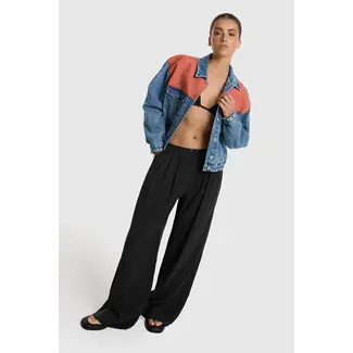 Alix The Label ALIX THE LABEL - LADIES WOVEN MODAL WIDE LEG PANTS - BLACK