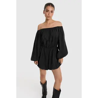 Alix The Label ALIX THE LABEL - LADIES WOVEN MODAL BALLOON DRESS - BLACK