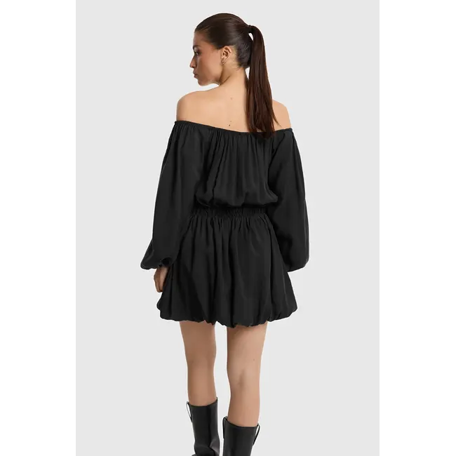 Alix The Label ALIX THE LABEL - LADIES WOVEN MODAL BALLOON DRESS - BLACK
