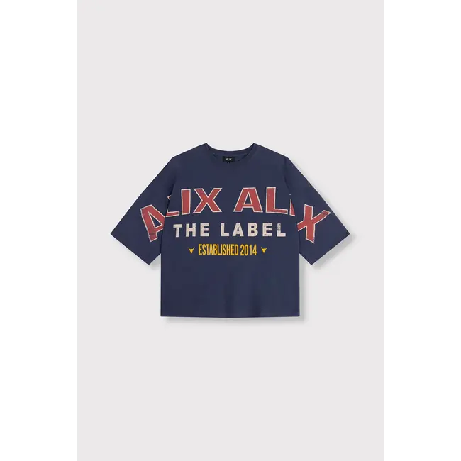 Alix The Label ALIX THE LABEL - LADIES KNITTED BIG ALIX ALIX T-SHIRT - NAVY