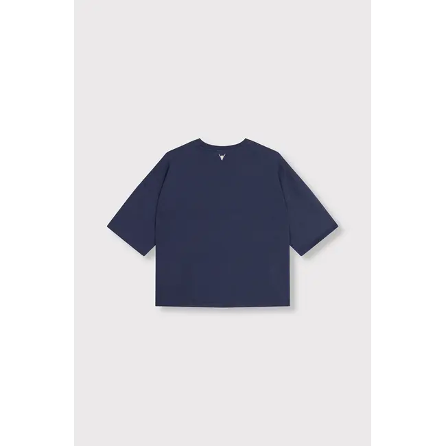 Alix The Label ALIX THE LABEL - LADIES KNITTED BIG ALIX ALIX T-SHIRT - NAVY