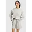 Alix The Label ALIX THE LABEL - LADIES KNITTED BACK PRINT SWEATER - LIGHT GREY MELANGE