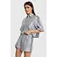Alix The Label ALIX THE LABEL - LADIES KNITTED FOIL CROPPED BLOUSE - LIGHT GREY
