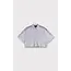 Alix The Label ALIX THE LABEL - LADIES KNITTED FOIL CROPPED BLOUSE - LIGHT GREY
