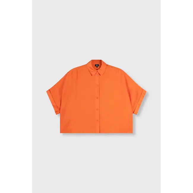Alix The Label ALIX THE LABEL - LADIES WOVEN IRREGULAR OVERSIZED BLOUSE - ORANGE