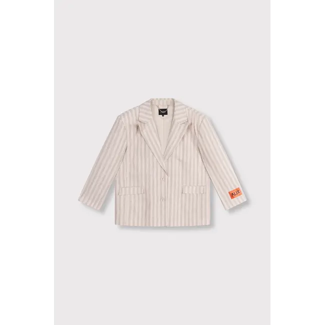 Alix The Label ALIX THE LABEL - LADIES WOVEN STRIPED BLAZER - SAND