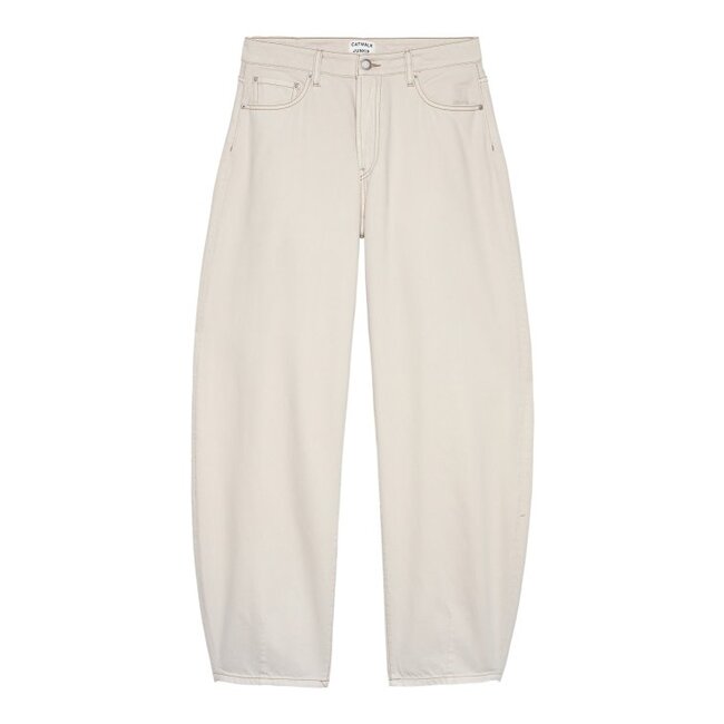 Catwalk Junkie CATWALK JUNKIE - CROPPED BARREL FIT JEANS - CREAM
