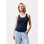 Catwalk Junkie CATWALK JUNKIE - SCOOP NECK RIB SINGLET - NAVY BLAZER