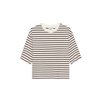 Catwalk Junkie CATWALK JUNKIE - LOOSE FIT STRIPED TSHIRT - ROCKY ROAD
