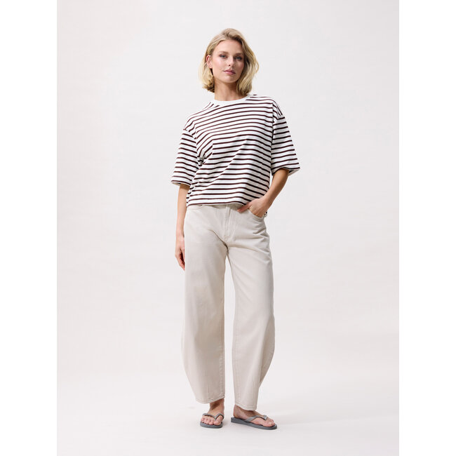 Catwalk Junkie CATWALK JUNKIE - LOOSE FIT STRIPED TSHIRT - ROCKY ROAD