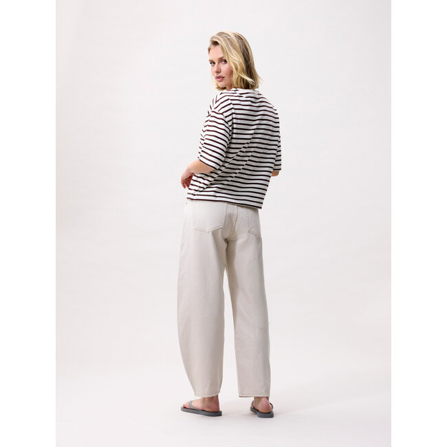 Catwalk Junkie CATWALK JUNKIE - LOOSE FIT STRIPED TSHIRT - ROCKY ROAD