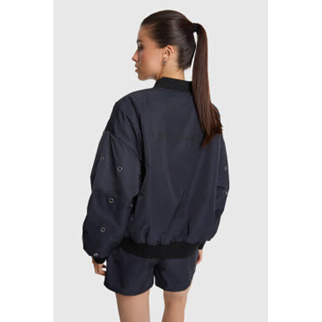 Alix The Label ALIX THE LABEL - WOVEN EYELET BOMBER - NAVY