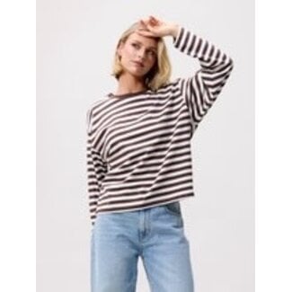Catwalk Junkie CATWALK JUNKIE - STRIPED LONG SLEEVE - COFFEE BEAN