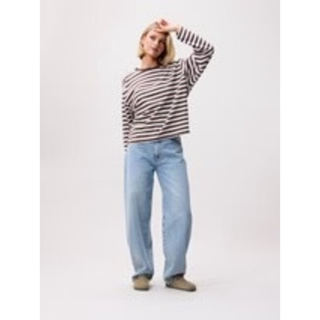 Catwalk Junkie CATWALK JUNKIE - STRIPED LONG SLEEVE - COFFEE BEAN