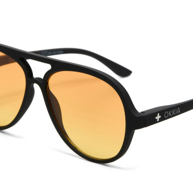 Okkia OKKIA - SUNGLASSES OK021- BLACK/YELLOW
