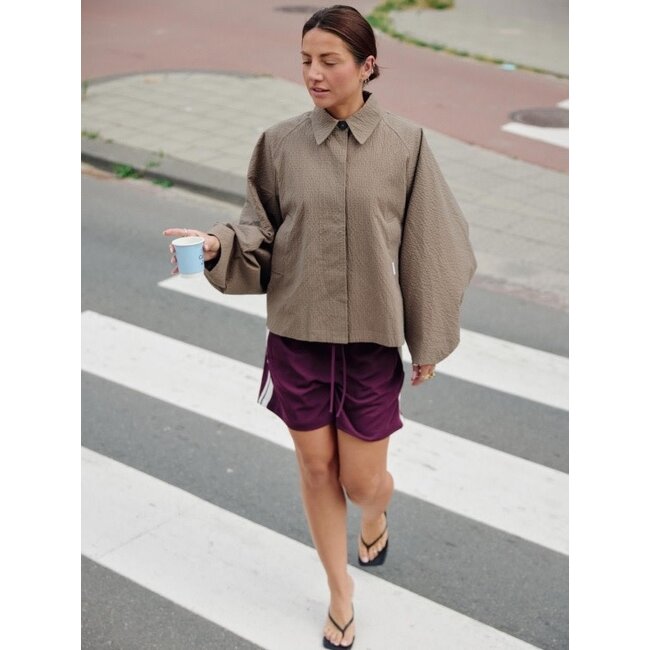 Catwalk Junkie CATWALK JUNKIE - CHECK CAPE JACKET - MOUNTAIN VIEW