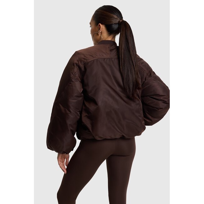 Alix The Label ALIX THE LABEL - NYLON JACKET - DEEP BROWN