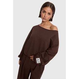 Alix The Label ALIX THE LABEL - BATWING SWEATER - WARM BROWN