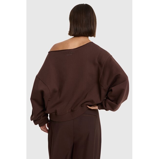 Alix The Label ALIX THE LABEL - BATWING SWEATER - WARM BROWN